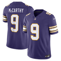 Minnesota Vikings J.J. McCarthy Nike Purple Alternate Classic Vapor F.U.S.E. Stitched Limited Jersey