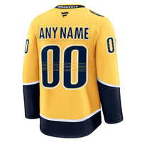 Nashville Predators Fanatics Gold Home Premium Custom Jersey