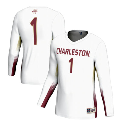 #1 Charleston Cougars GameDay Greats Lightweight Volleyball Jersey - White