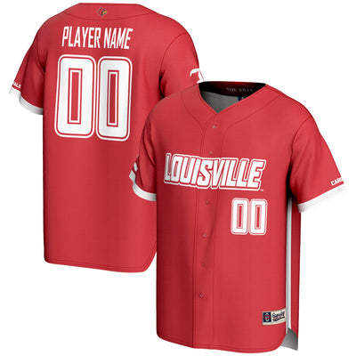 Louisville Cardinals GameDay Greats NIL Pick-A-Player Lightweight Baseball Jersey - Red