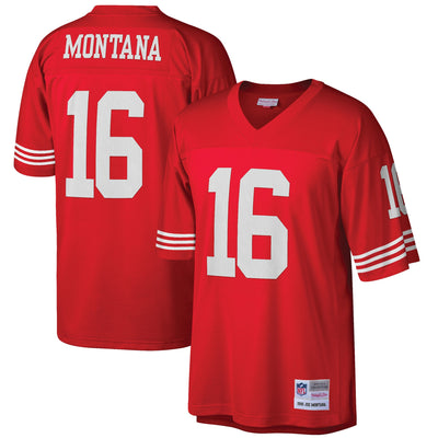 San Francisco 49ers Joe Montana Mitchell & Ness Scarlet Big & Tall 1990 Retired Player Replica Jersey