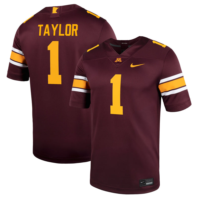 Darius Taylor Minnesota Golden Gophers Nike Home NIL Football Game Jersey - Maroon