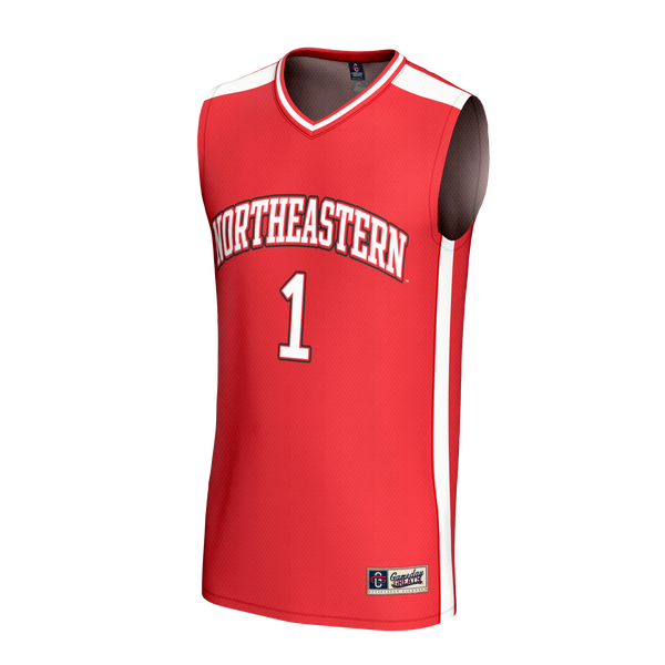 #1 Northeastern Huskies GameDay Greats Lightweight Collegiate Basketball Fashion Jersey - Red