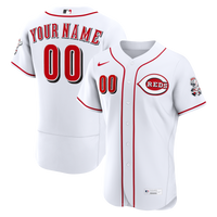 Cincinnati Reds Nike White Home Authentic Custom Jersey