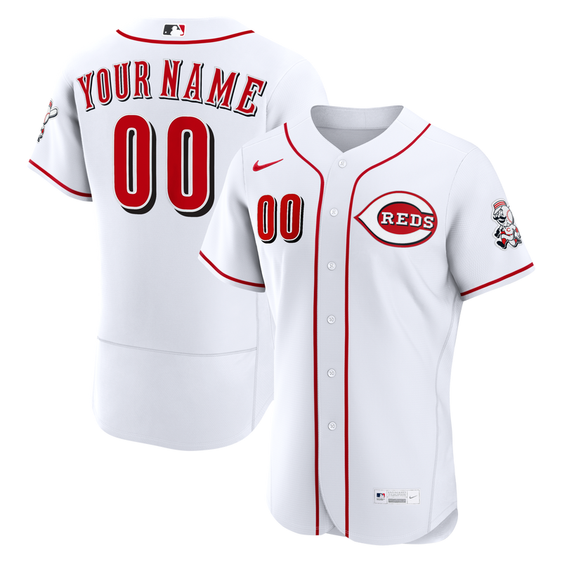 Cincinnati Reds Nike White Home Authentic Custom Jersey