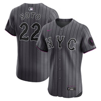 New York Mets Juan Soto Nike Gray City Connect Elite Jersey