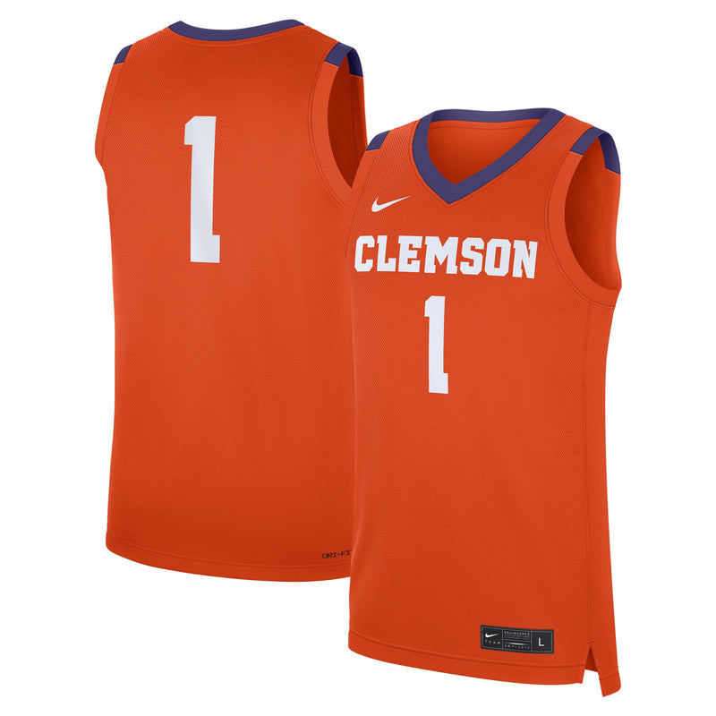 #1 Clemson Tigers Nike Road Replica Jersey - Orange