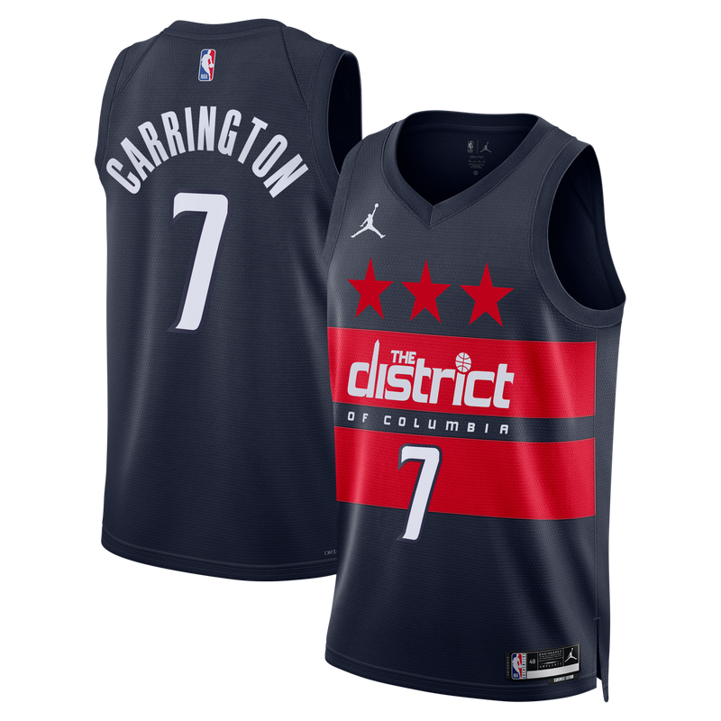 Washington Wizards Jordan Brand Statement Edition Swingman Jersey - Navy - Bub Carrington -