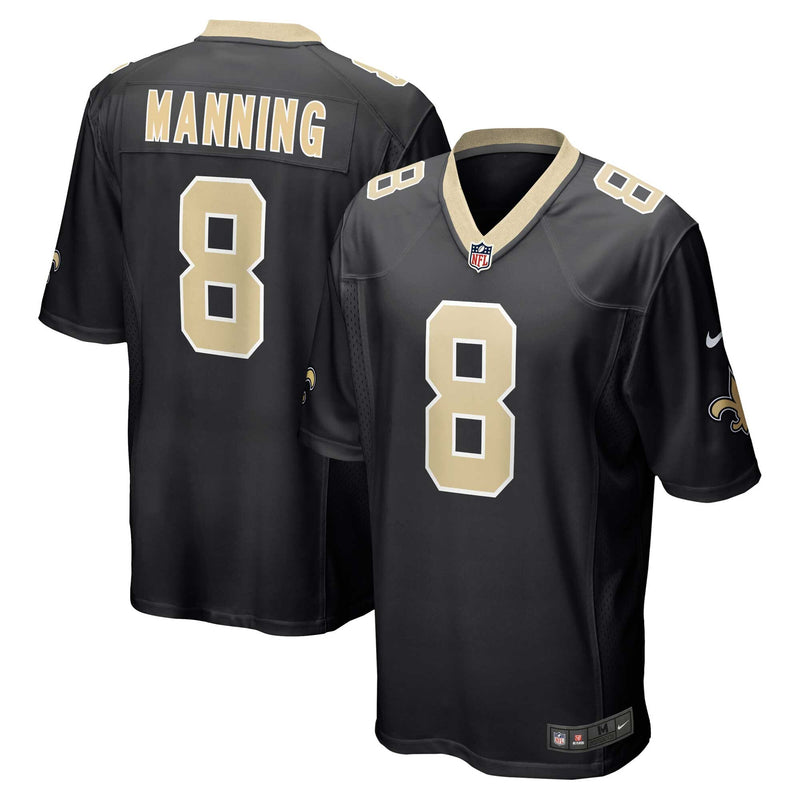 New Orleans Saints Archie Manning Nike Black Retired Player Game Jersey