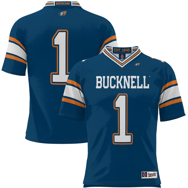 #1 Bucknell Bison GameDay Greats Endzone Football Jersey - Blue