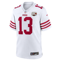 San Francisco 49ers Brock Purdy Nike White 80th Anniversary Game Jersey