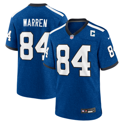 Indianapolis Colts Tyler Warren Nike Heather Royal Alternate 2 Indiana Nights Game Jersey
