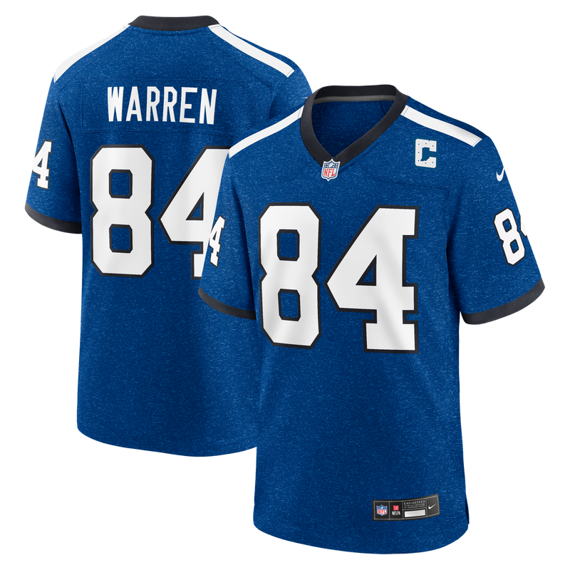 Indianapolis Colts Tyler Warren Nike Heather Royal Alternate 2 Indiana Nights Game Jersey
