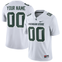 Michigan State Spartans Nike Football Custom Game Jersey - White