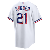 Texas Rangers Jake Burger Nike White Home Replica Jersey
