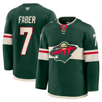Minnesota Wild Brock Faber Fanatics Green Anniversary Premium Jersey
