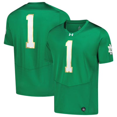 Notre Dame Fighting Irish Under Armour Replica Football Jersey - Green