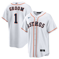 Houston Astros Nike White #1 Groom Home Replica Jersey