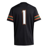 #1 Miami Hurricanes adidas Premier Jersey - Black