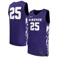 #25 Kansas State Wildcats Nike Replica Basketball Jersey - Purple