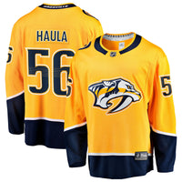 Nashville Predators Erik Haula Fanatics Gold Home Breakaway Jersey