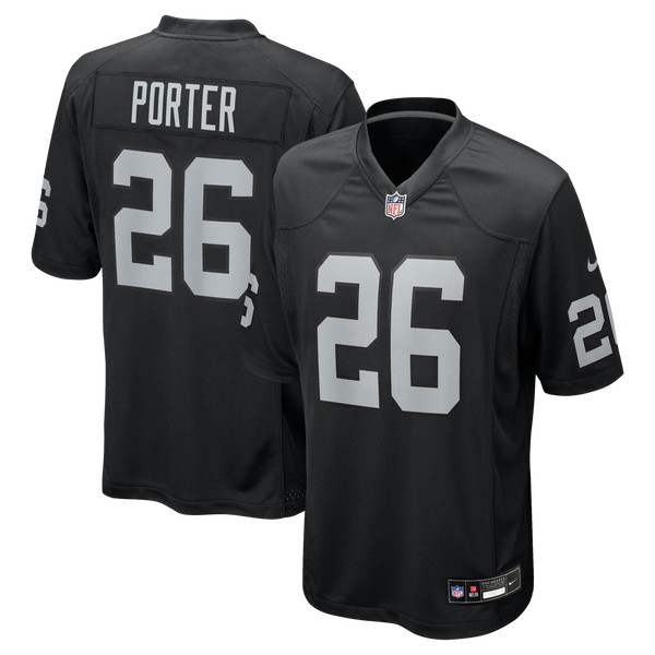 Las Vegas Raiders Darien Porter Nike Black Team Game Jersey