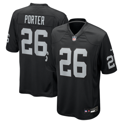 Las Vegas Raiders Darien Porter Nike Black Team Game Jersey