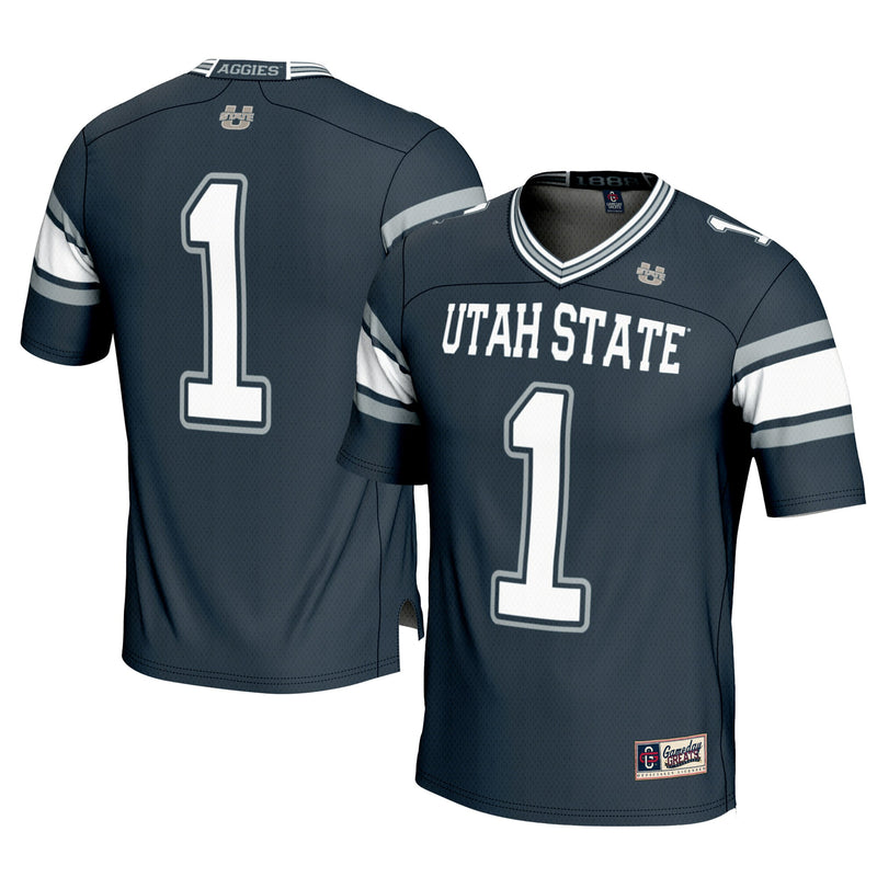 #1 Utah State Aggies GameDay Greats Football Jersey - Navy