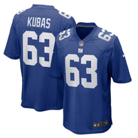 New York Giants Jake Kubas Nike Royal Team Game Jersey