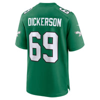Philadelphia Eagles Landon Dickerson Nike Kelly Green Alternate Game Jersey