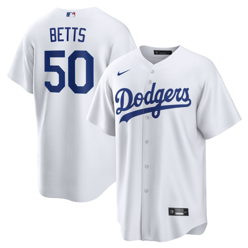 Los Angeles Dodgers Mookie Betts Nike White Home Replica Player Name Jersey