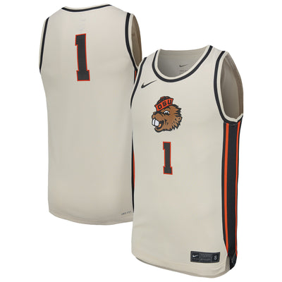 Nike Natural Oregon State Beavers Replica Basketball Jersey