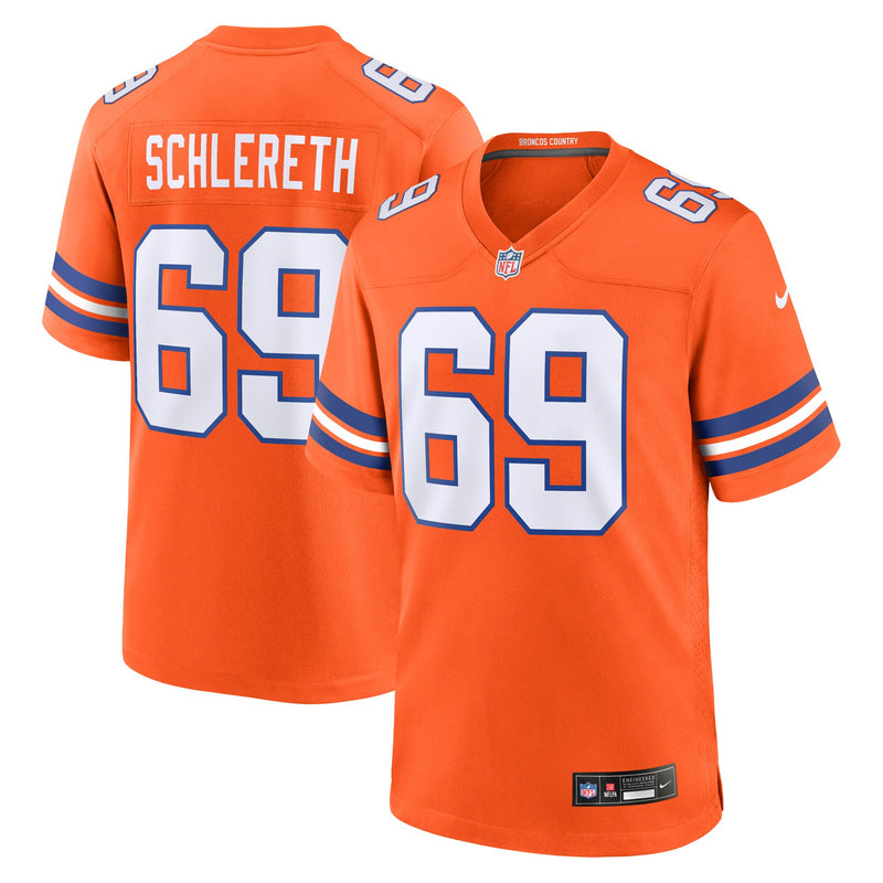 Denver Broncos Mark Schlereth Nike Orange Retired Player Alternate Game Jersey