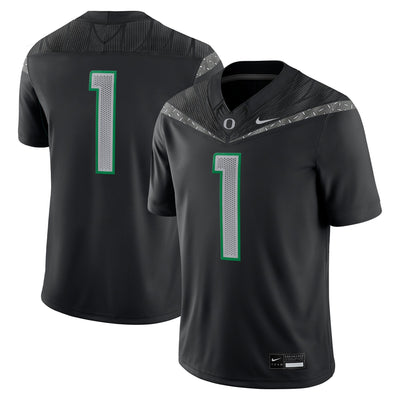 Nike #1 Black Oregon Ducks Game Jersey