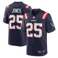 New England Patriots Marcus Jones Nike Navy Game Player Jersey