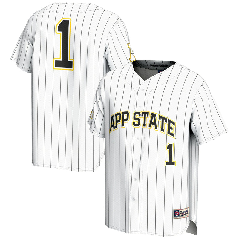 #1 Appalachian State Mountaineers GameDay Greats Lightweight Baseball Jersey - White