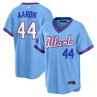 Atlanta Braves Hank Aaron Nike Powder Blue 2026 City Connect Stadium Jersey