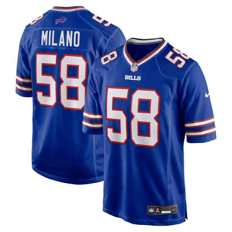 Buffalo Bills Matt Milano Nike Royal Game Player Jersey