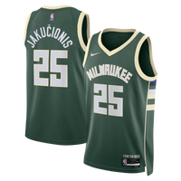 Milwaukee Bucks Nike Icon Edition Swingman Jersey - White - Kasparas Jakučionis