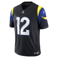 Los Angeles Rams Puka Nacua Nike Midnight Blue 2025 Rivalries Collection Stitched Limited Jersey