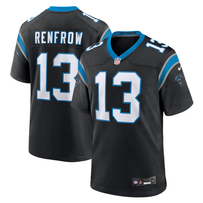 Carolina Panthers Hunter Renfrow Nike Black Team Game Jersey
