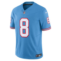 Tennessee Titans Will Levis Nike Light Blue Alternate Oilers Throwback Vapor F.U.S.E. Limited Jersey