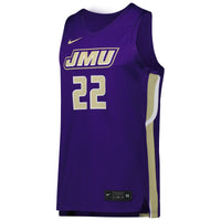 James Madison Dukes Nike Replica Basketball Jersey - Purple