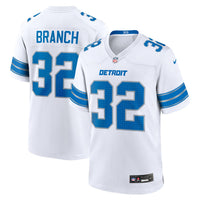 Detroit Lions Brian Branch Nike White White Game Jersey