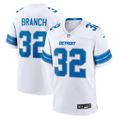 Detroit Lions Brian Branch Nike White White Game Jersey