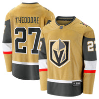 Vegas Golden Knights Shea Theodore Fanatics Gold Home Breakaway Jersey