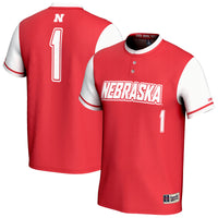 Nebraska Huskers GameDay Greats Lightweight Collegiate Softball Fashion Jersey - Scarlet
