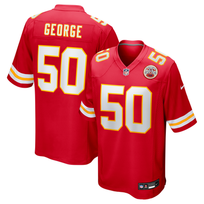 Kansas City Chiefs Brandon George Nike Red Team Game Jersey