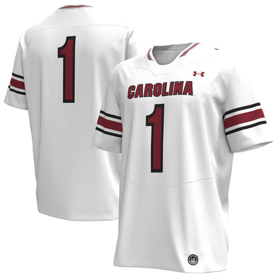#1 South Carolina Gamecocks Under Armour Replica Football Jersey - White