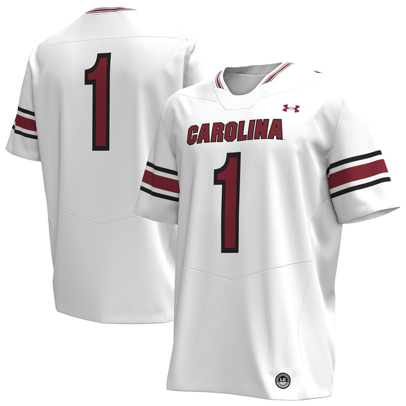 #1 South Carolina Gamecocks Under Armour Replica Football Jersey - White